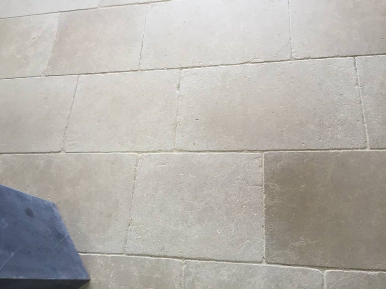 French Limestone Flooring with Antique HandFinishing Random Pattern, France. For Sale at 1stDibs