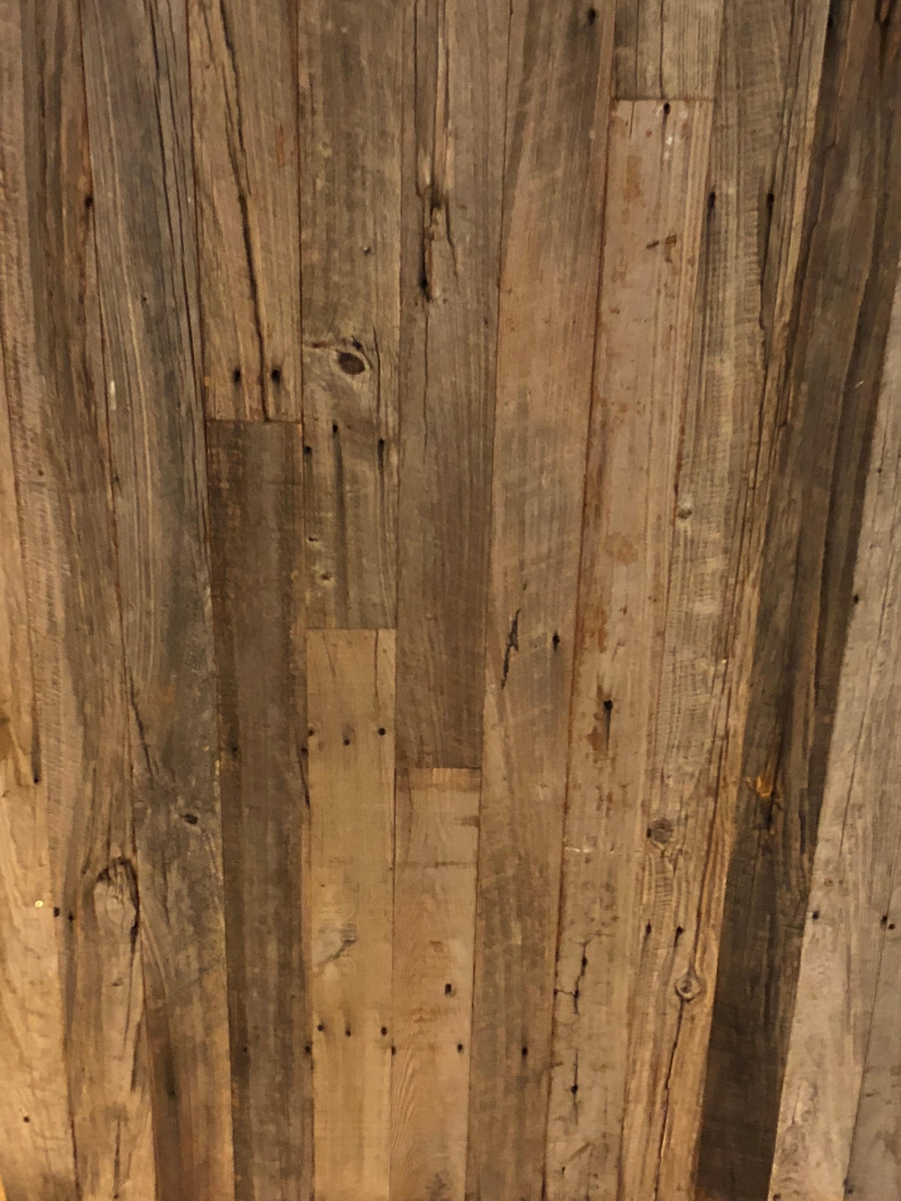 Hand-Crafted Reclaimed French Solid Wood Oak Flooring from France For Sale