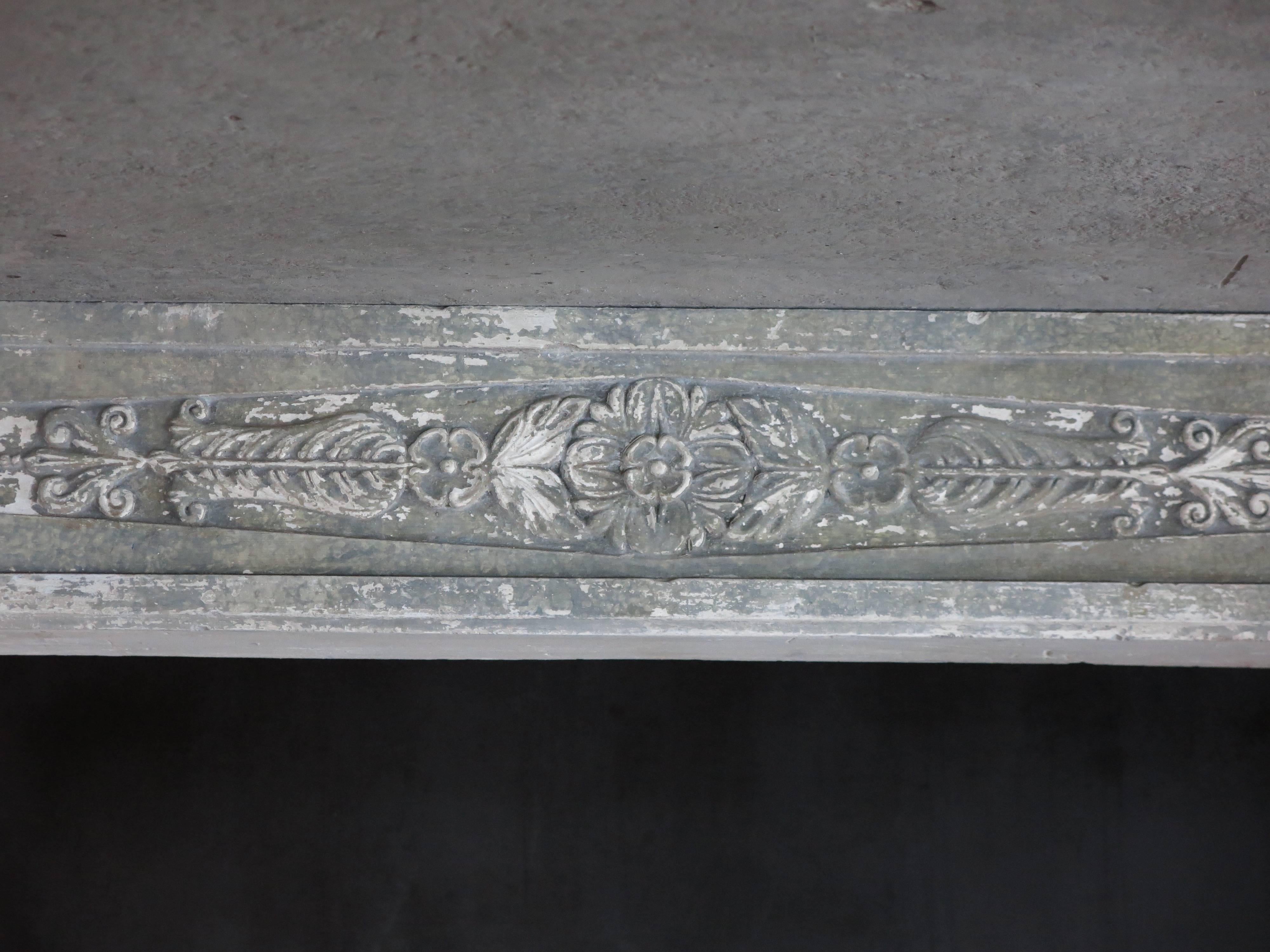 18th Century and Earlier Normandy French Limestone Fireplace, Louis XVI Period, 18th Century, France For Sale