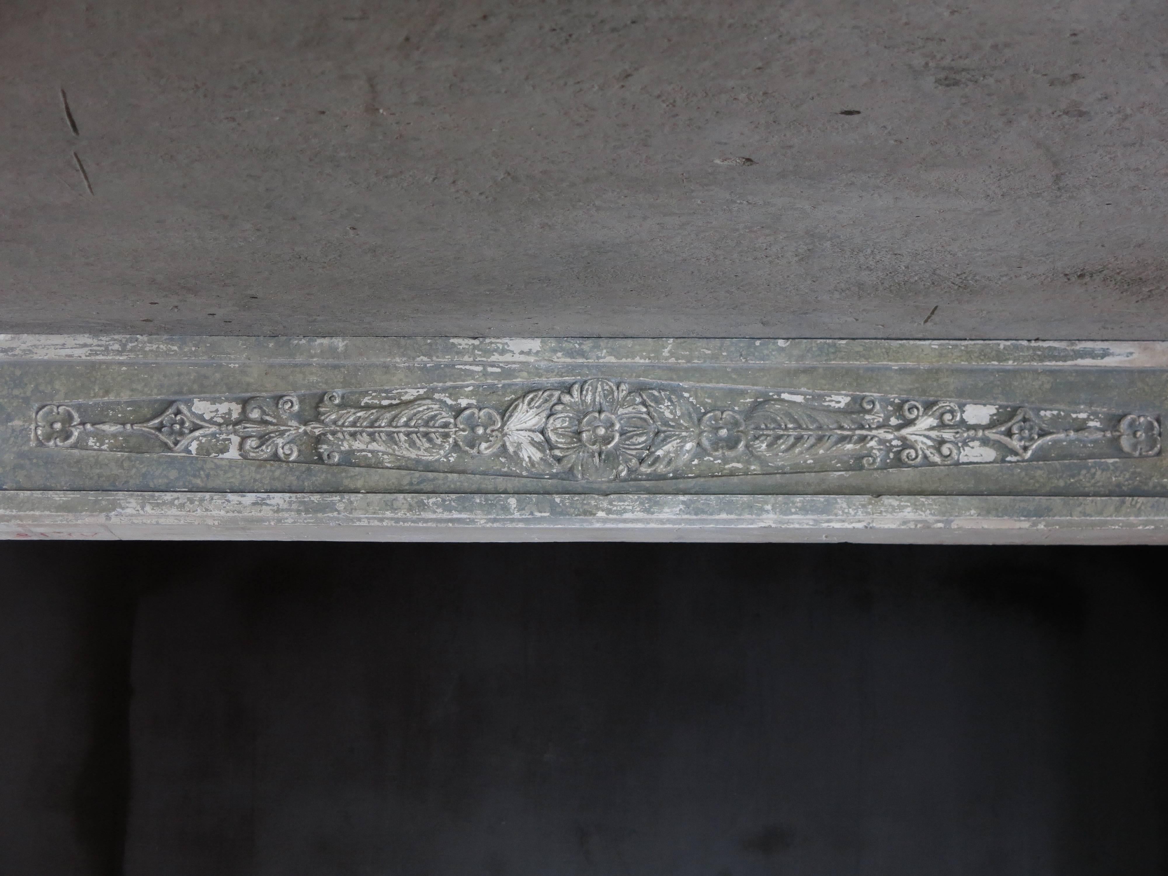Normandy French Limestone Fireplace, Louis XVI Period, 18th Century, France For Sale 4