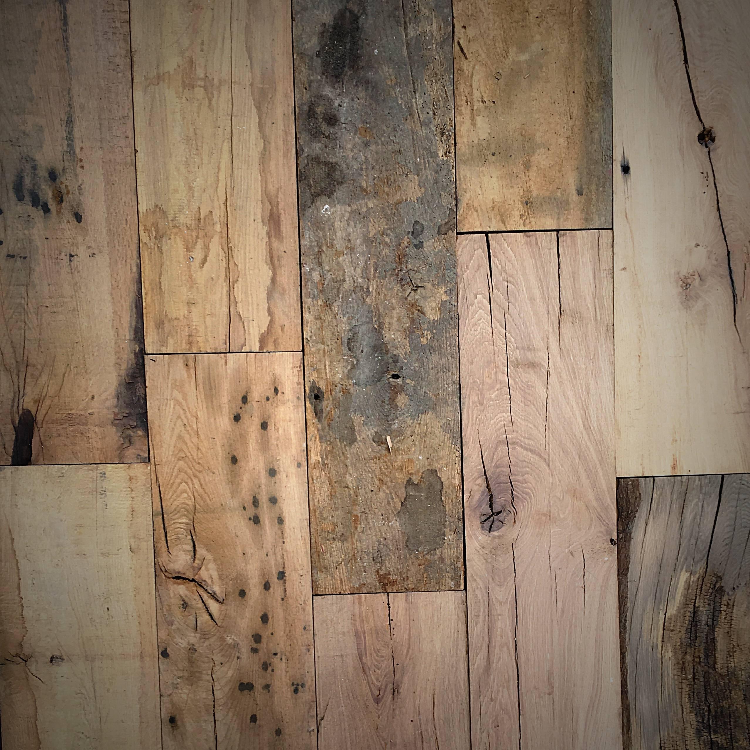 20th Century Original French Antique Wood Oak Flooring All Mixed, Reclaimed, France For Sale