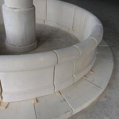 French Louis XIV Style Round Fountain Hand-carved Limestone 21st Century, France