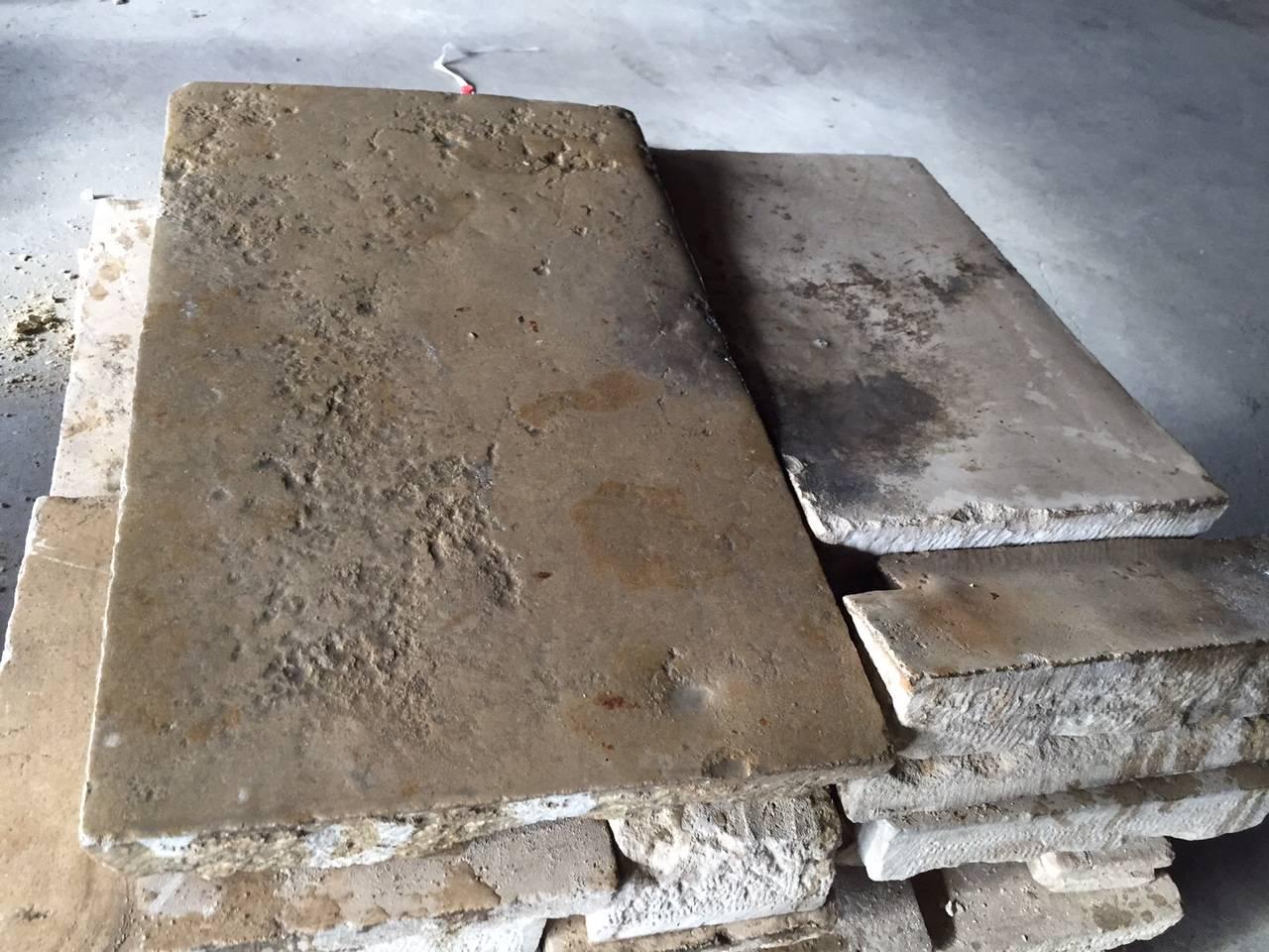 Original and Unique French Antique Limestone Flooring 