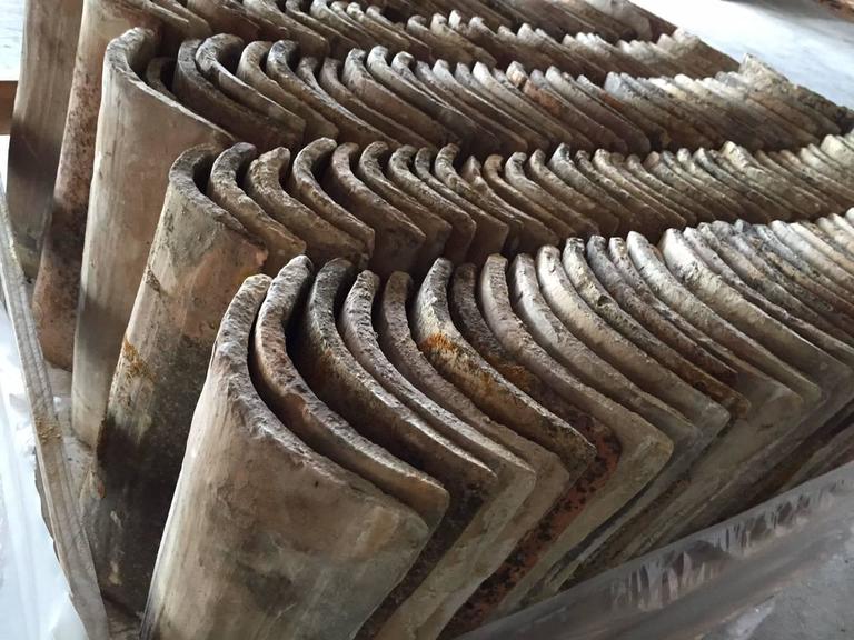 Original French Antique RoofTiles in Terra Cotta, 18th19th Century at
