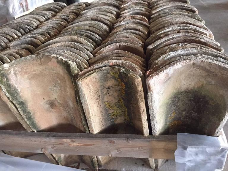 Original French Antique RoofTiles in Terra Cotta, 18th19th Century at
