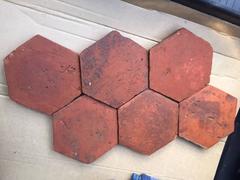 French Antique Hexagon Terracotta Flooring, 18th Century, France.