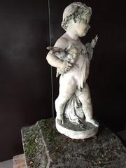 French Statue Enfant aux Canards by Albert-Ernest Carrier-Belleuse 19th C France