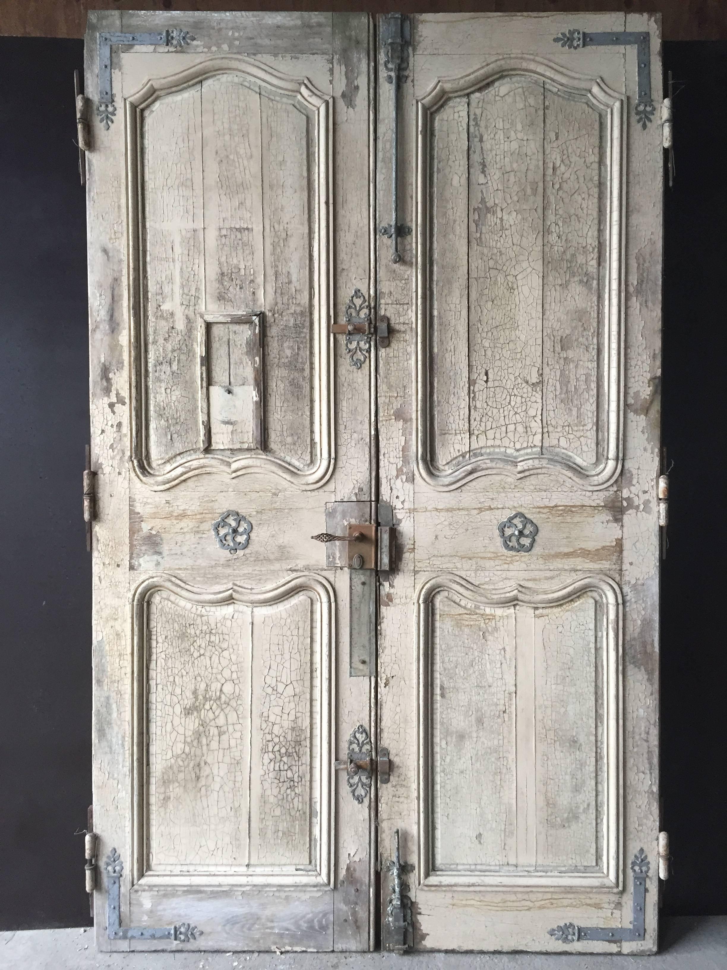 Louis XV French Chateaux Entrance Doors and Fittings, Original, 18th Century, France