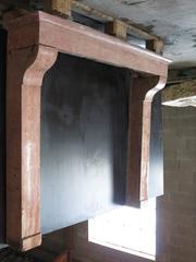 Original French Country Antique Fireplace Hard-Stone, circa 1800s, France