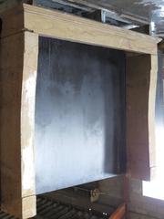 French Burgundy Fireplace Hand-Carved Hard-Stone, circa 1820s, France