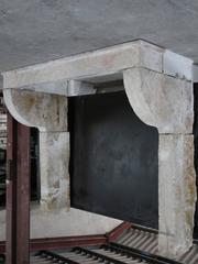Original French Antique Countryside Fireplace Limestone, circa 1750s, France