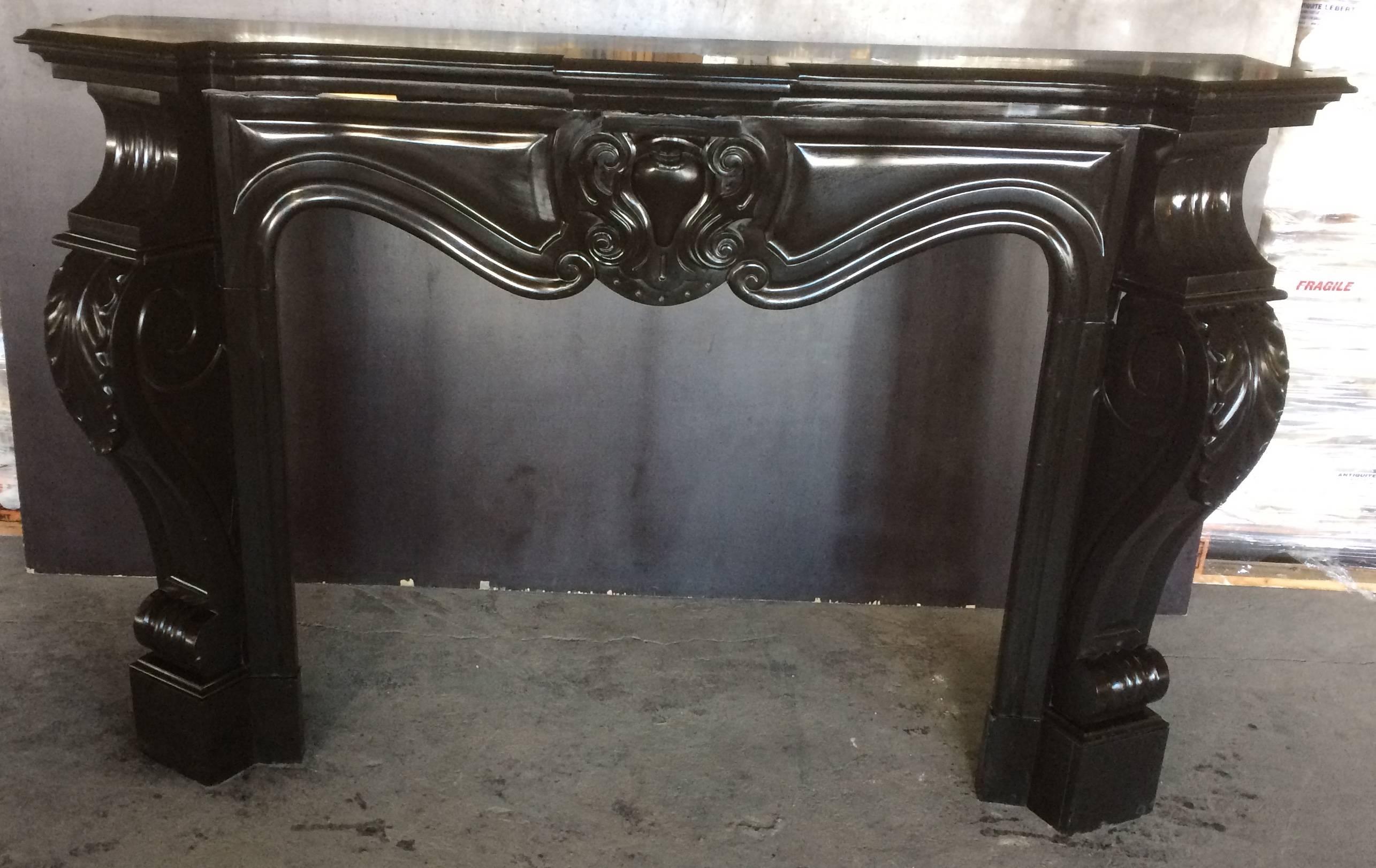 19th Century French Antique Louis XV-Regency Style Fireplace, circa 1850s from France For Sale