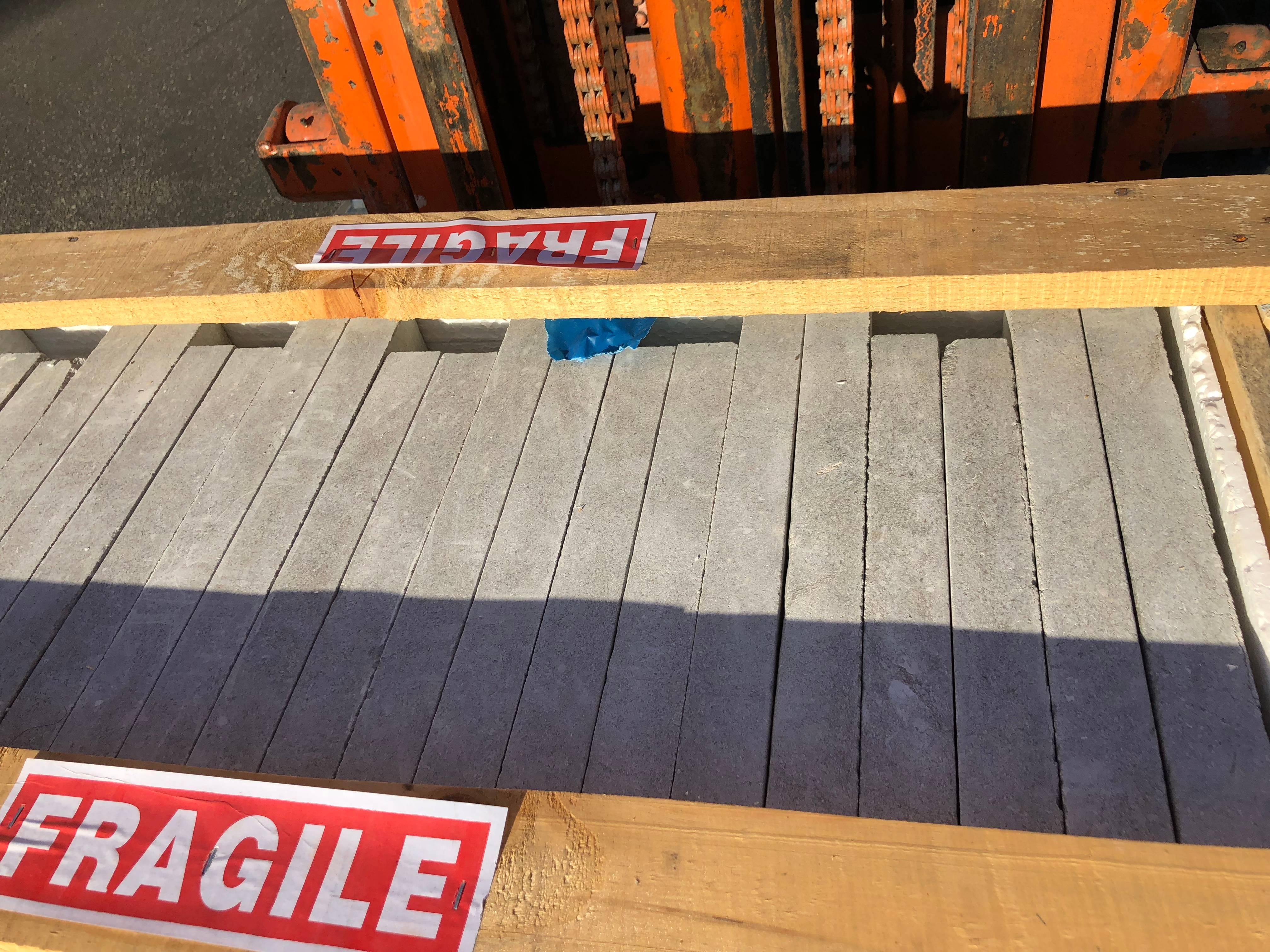 Solid Belgium style stone for flooring, ceiling and pool coping, in grey and dark blue.
Different hand-finishing possible on demand.
Different size of time possible (1/2 inch thick possible till 3-4 inches, it is a very strong stone for