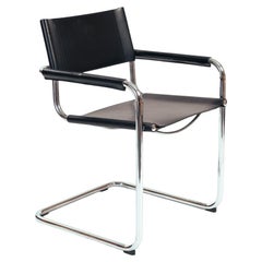 MG5 s34 Bauhaus Mart Stam, Marcel Breuer cantilever black leather chair