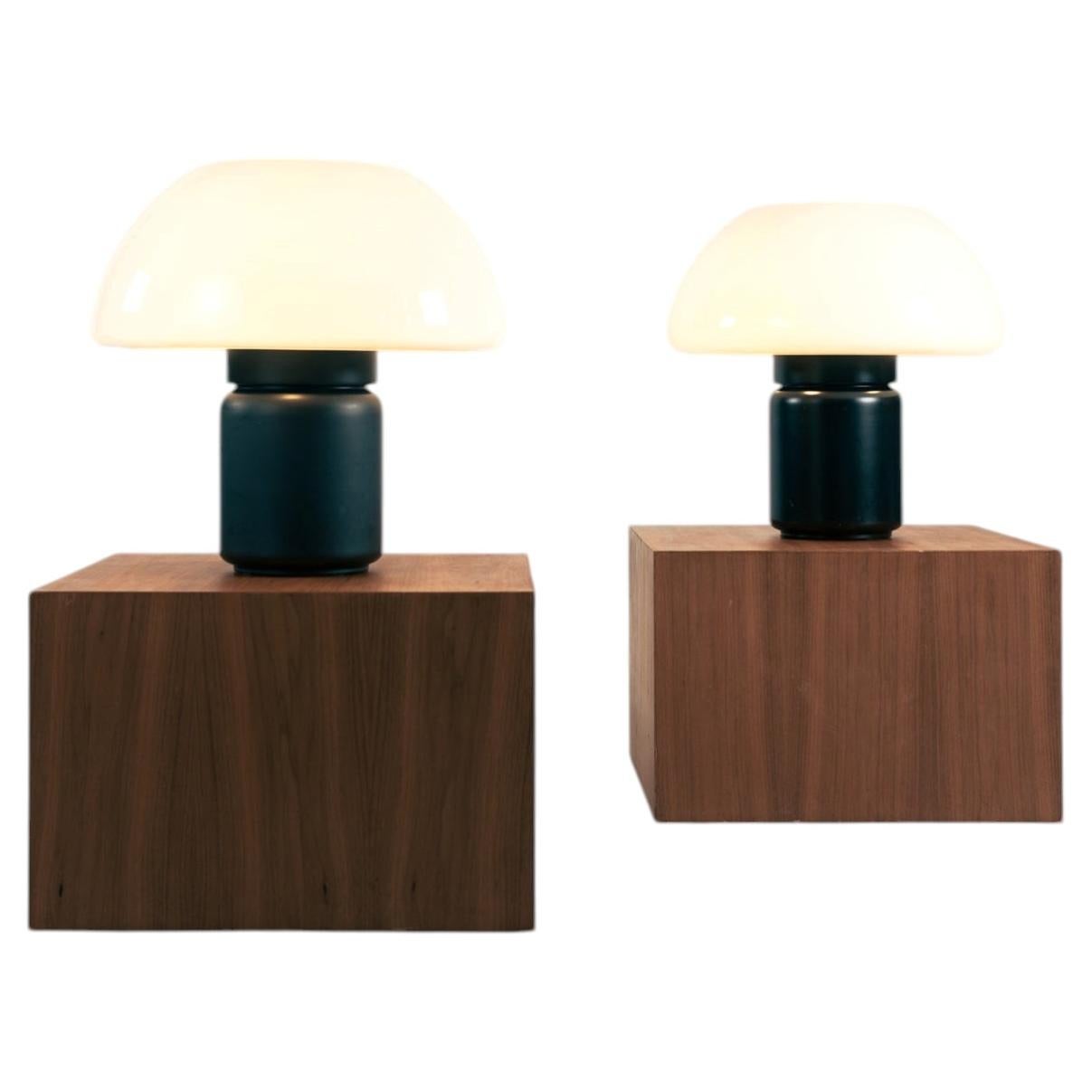 2 Elio Martinelli 625 mushroom table lamp by Martinelli Luce, Italy, 1960s