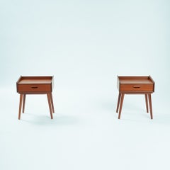 set of 2 Danish Modern teak nightstands, Denmark, 1960s