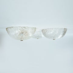 Venini flush mount wall or ceiling light attributed to Carlo Scarpa, 1950s