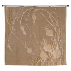 Handgefertigtes Kunstwerk aus Naturfasern „Wild Rose“ – Wandbehang aus Polen, 1980er Jahre