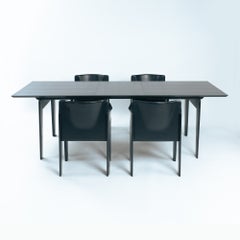 Postmodernes Esszimmer-Set mit 4 Stühlen und ausziehbarem Tisch von Arnold Merckx, 1980er Jahre