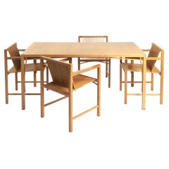 Ruud Jan Kokke 1st Edition 'Latjes' Dining set in solid wood, Netherlands 1986