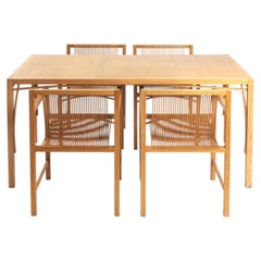 Ruud Jan Kokke 1st Edition 'Latjes' Dining set in solid wood, Netherlands 1986