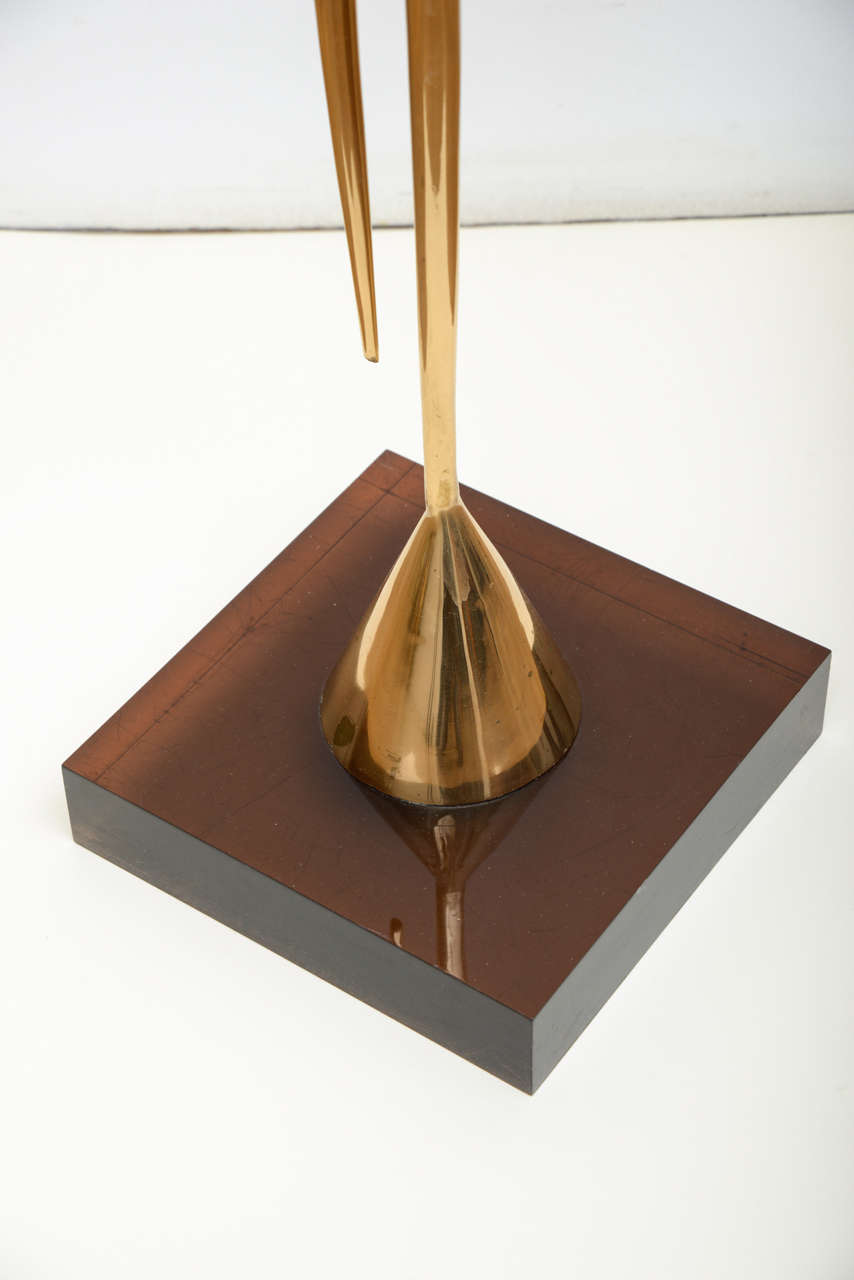 French Bronze “Crane” Floor Lamp, circa 1970 by René Broissand For Sale