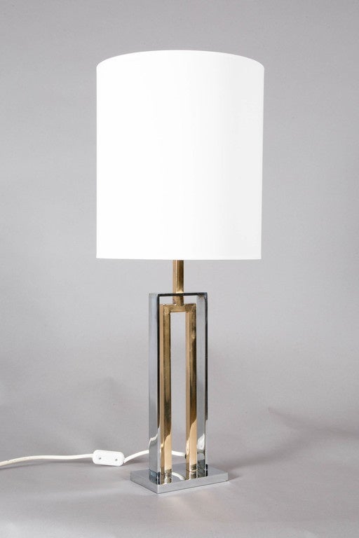 Pair of Brass and Steel Table Lamps by Romeo Rega, 1970s For Sale 2