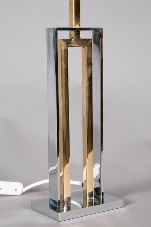 Pair of Brass and Steel Table Lamps by Romeo Rega, 1970s For Sale 3