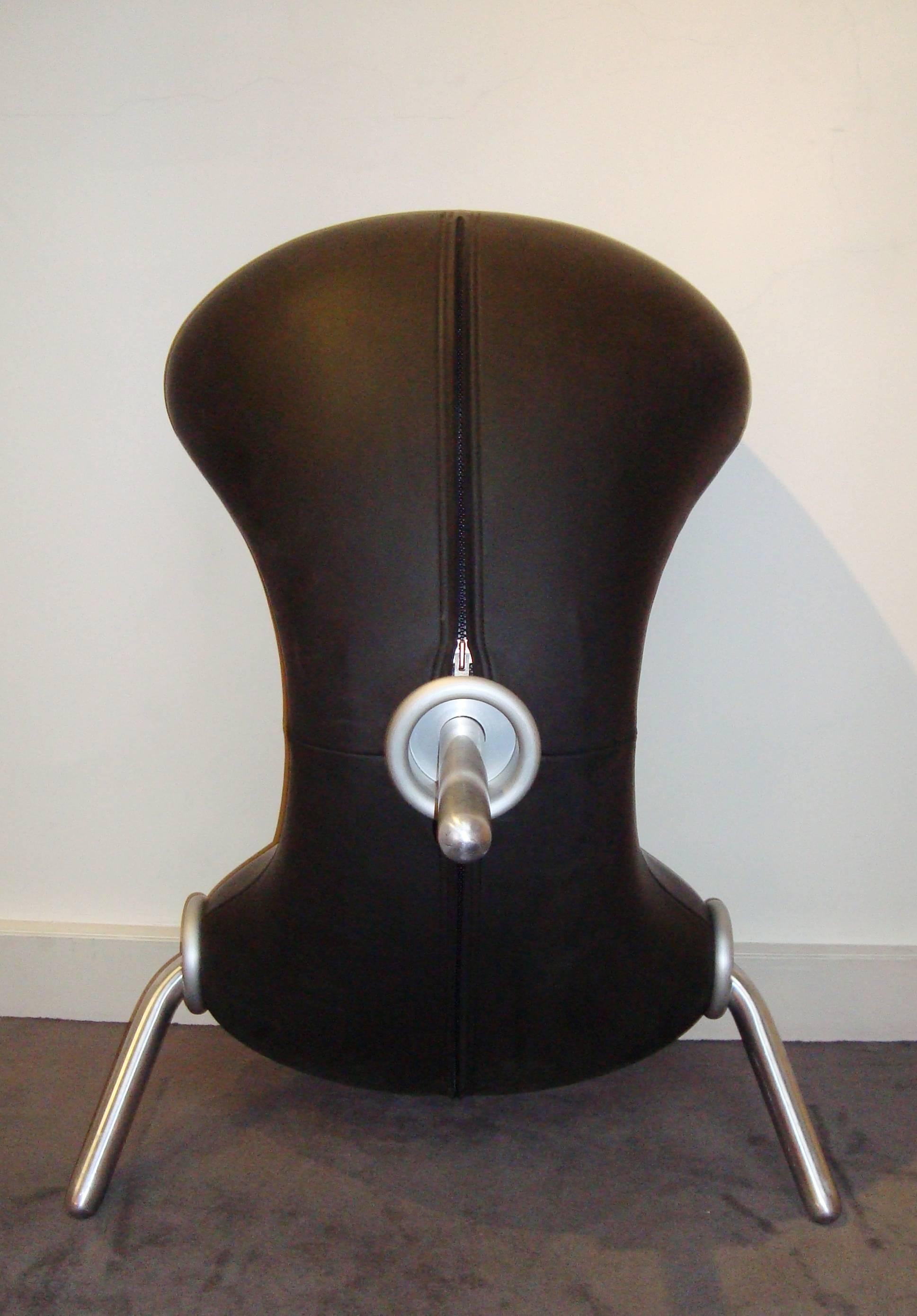 Australian Black Neoprene Embryo Chair by Marc Newson, 1988