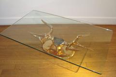 Bronze Coffee Table by Victor Roman, 1974