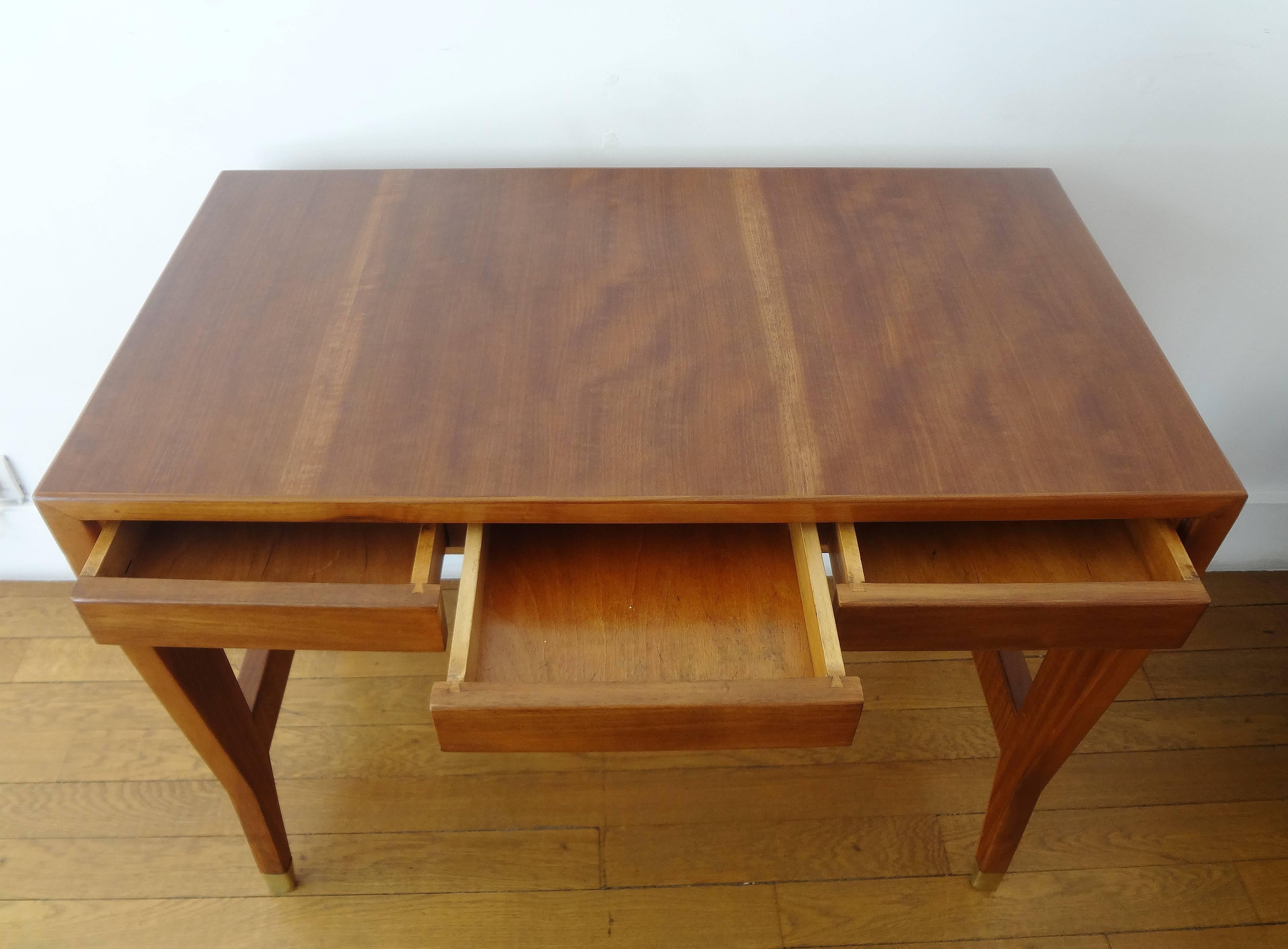 Mahogany Desk, 1955 by Gio Ponti, Italy In Good Condition In Paris, FR