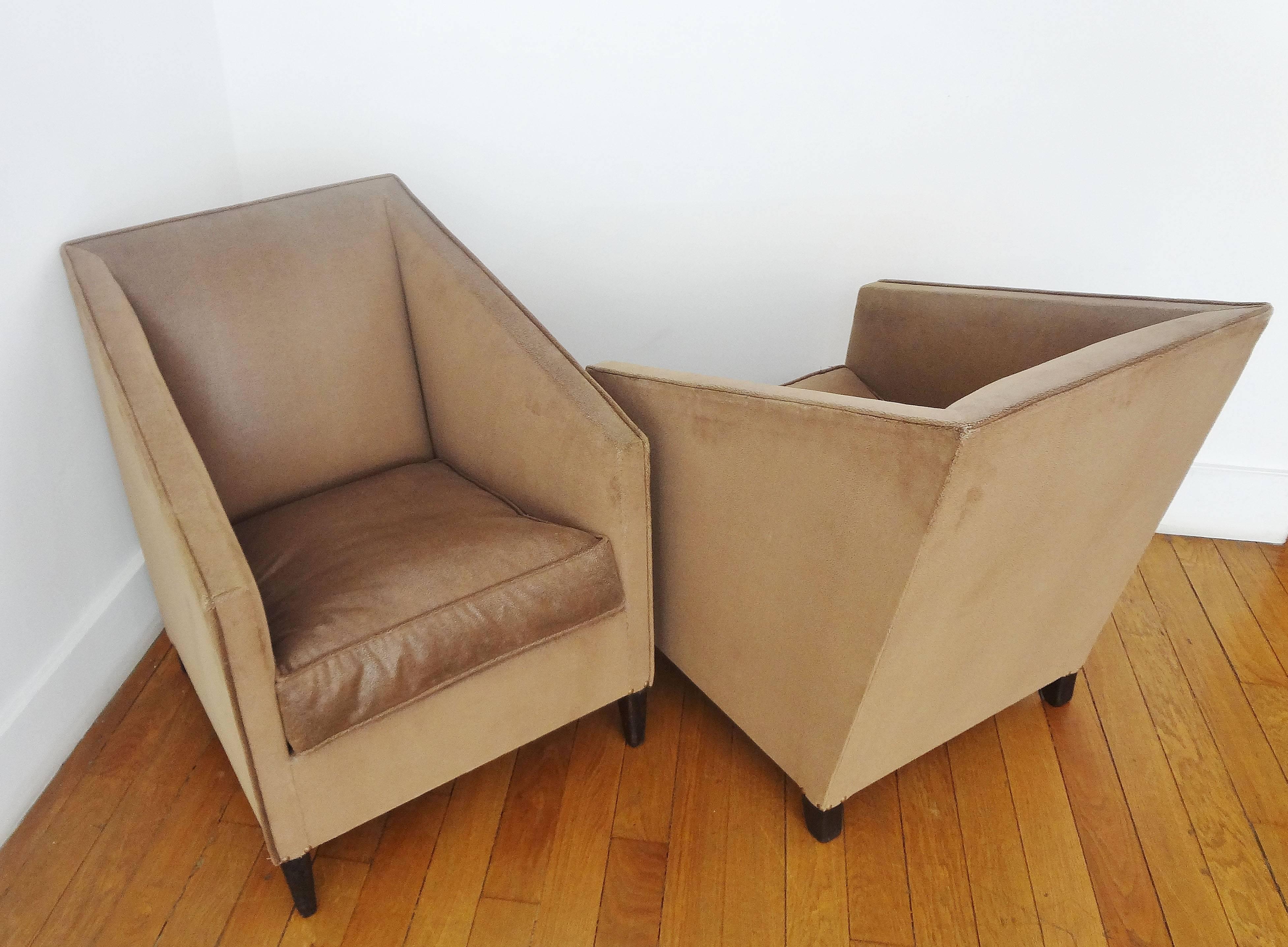 Art Deco Pair of Modernist Armchairs, 1920s, by Francis Jourdain For Sale