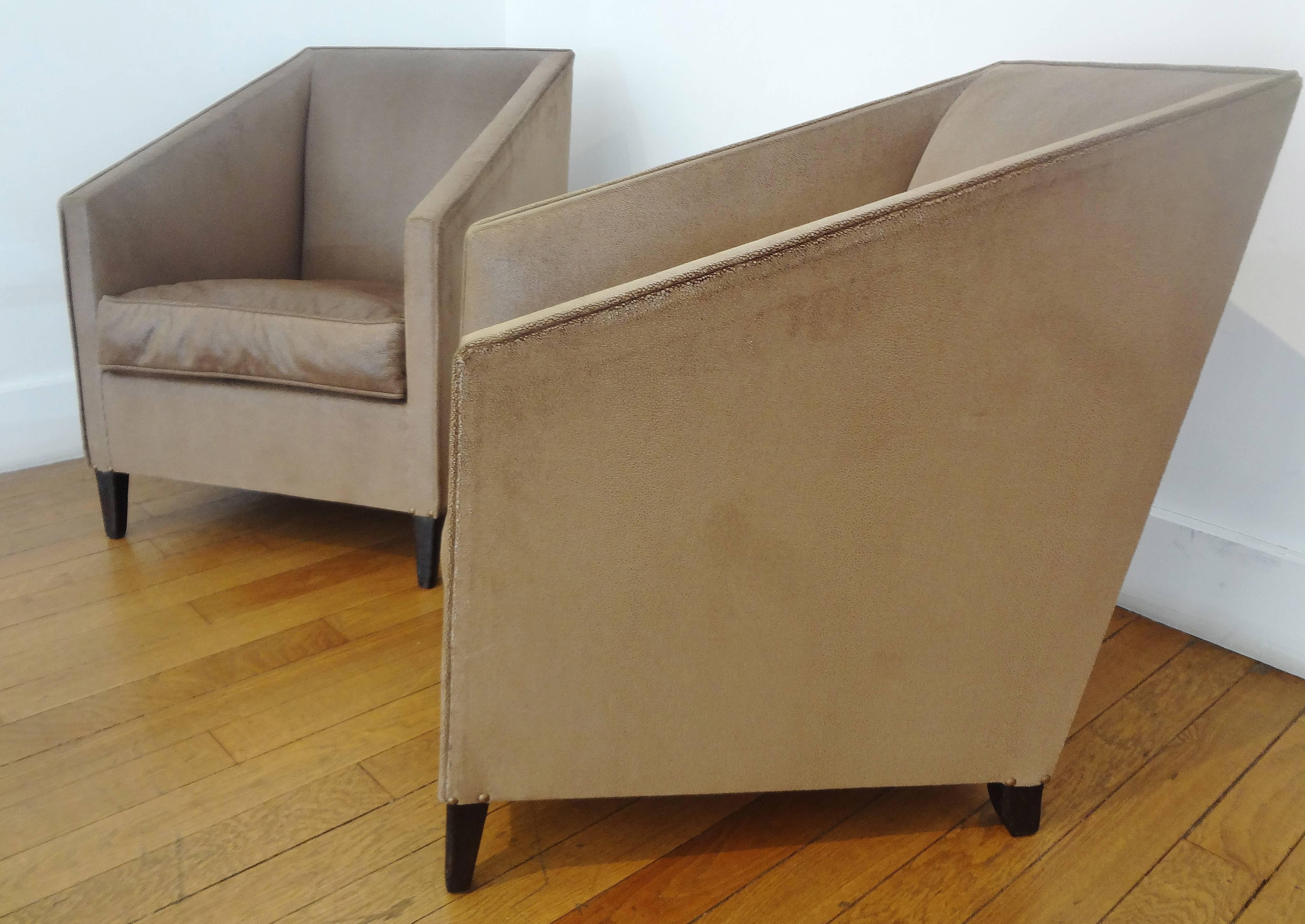 Pair of Modernist Armchairs, 1920s, by Francis Jourdain In Good Condition For Sale In Paris, FR