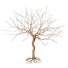 Gold Steel Wire Tree Sculpture