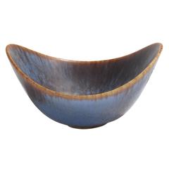 Midcentury Blue Gunnar Nylund Ceramic Bowl for Rörstrand