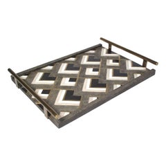 Deco Inspired Geometric Shagreen Tray