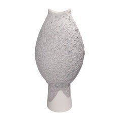 Tall Ceramic Vase with Lava Glaze