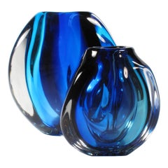 Blue Glass Vases