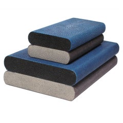 Blue and Grey Shagreen Boxes