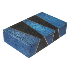 Blue and Black Shagreen Box