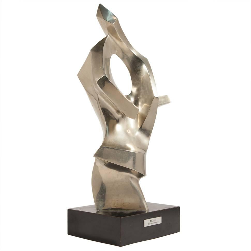 Mid-Century Modern Magnificent Biomorphic 60's Light Bronze Abstract Sculpture by Seymour Meyer For Sale