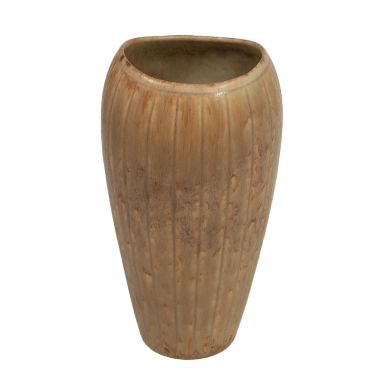 A beautifully glazed Mid-Century ceramic vase by Gunnar Nylund for Rorstrand. Maker's mark on bottom.