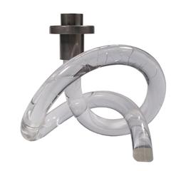 Midcentury Dorothy Thorpe Lucite Pretzel Candleholder