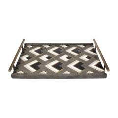 Deco Inspired Geometric Shagreen Tray