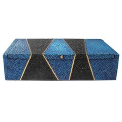 Blue and Black Shagreen Box
