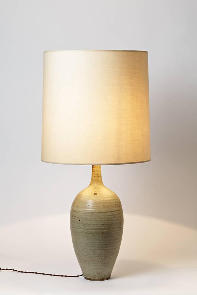 Elegant Ceramic Lamp by Le Cep French Studio, 1960 In Excellent Condition For Sale In Neuilly-en- sancerre, FR