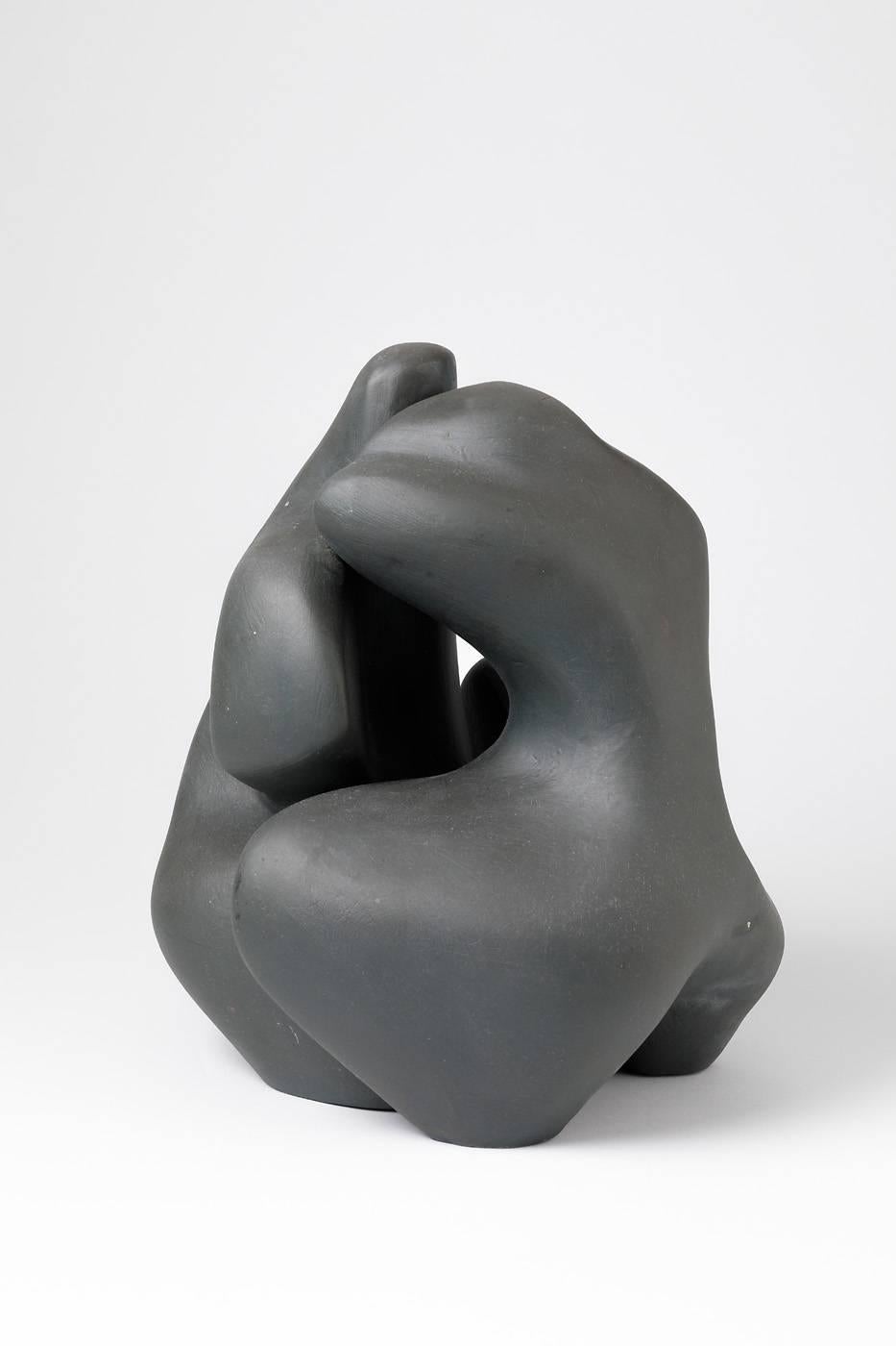 Keramik-Skulptur eines Paares von Tim Orr.

Wunderschöne schwarze Keramikglasur.

um 1970, signiert unter dem Sockel.

Ausgezeichnete Bedingungen.