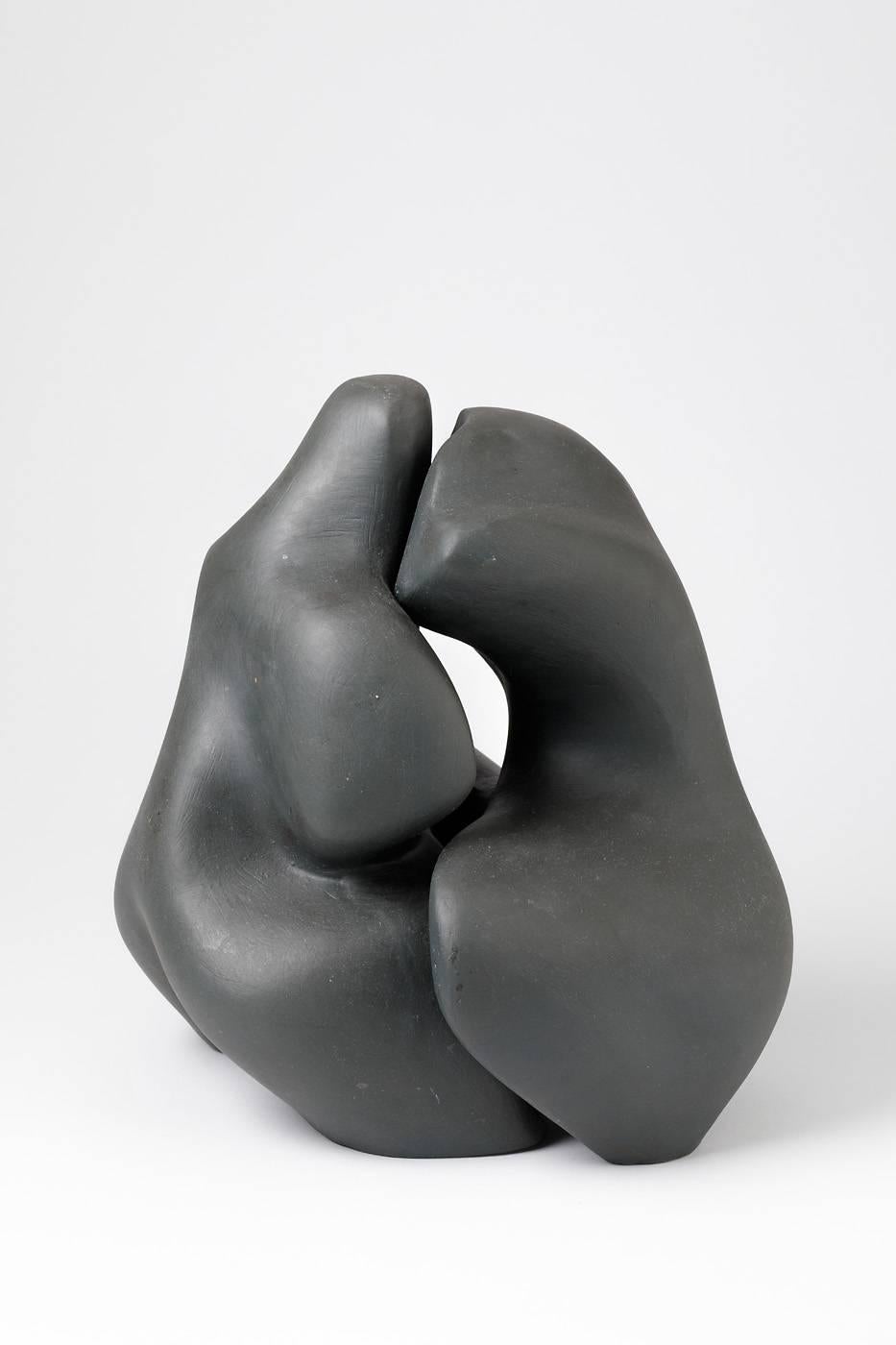 Late 20th Century Couple Ceramic Sculpture by Tim Orr, circa 1970 For Sale