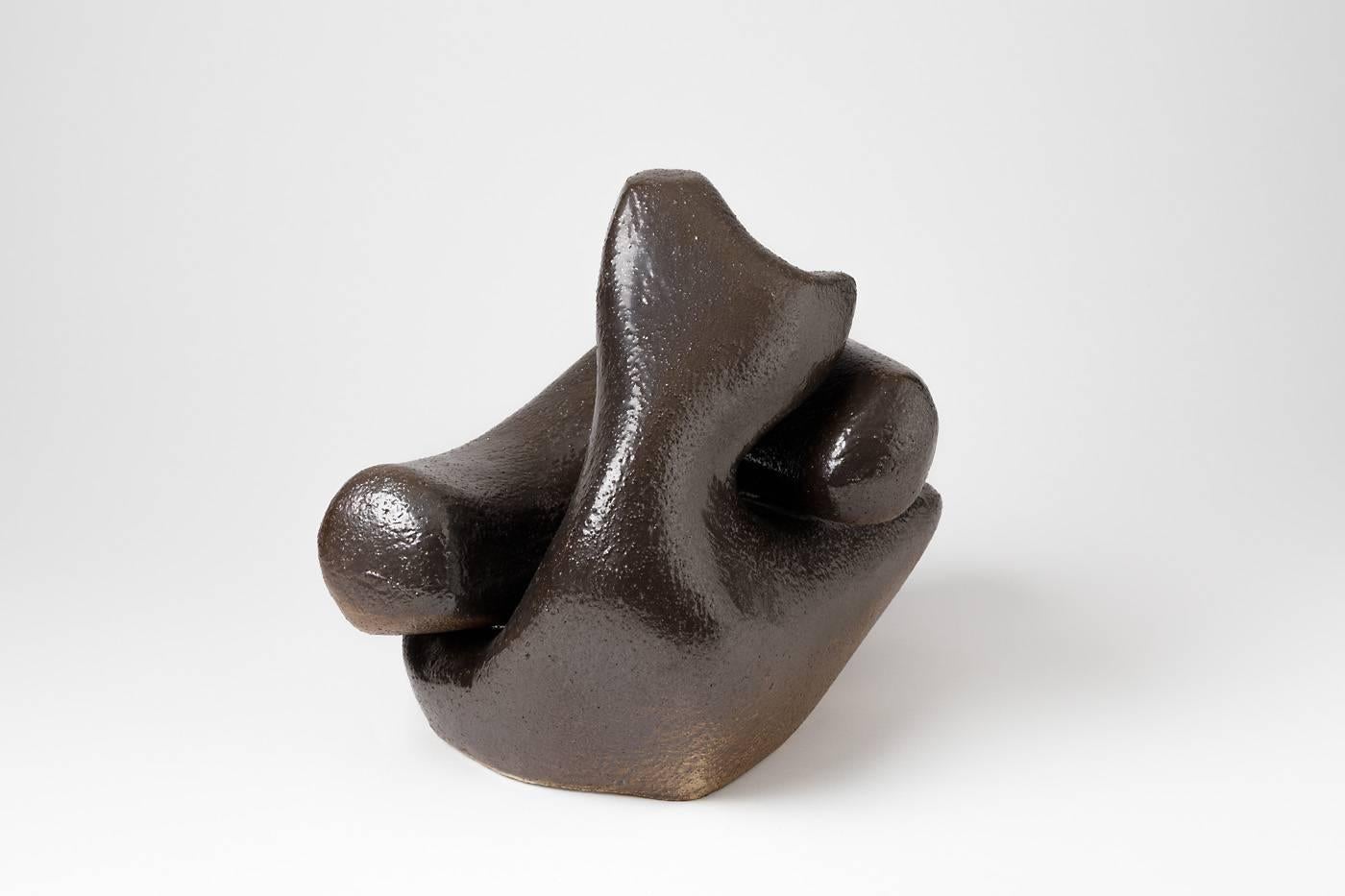 Late 20th Century Elegant Stoneware Abstract Sculpture by Tim Orr