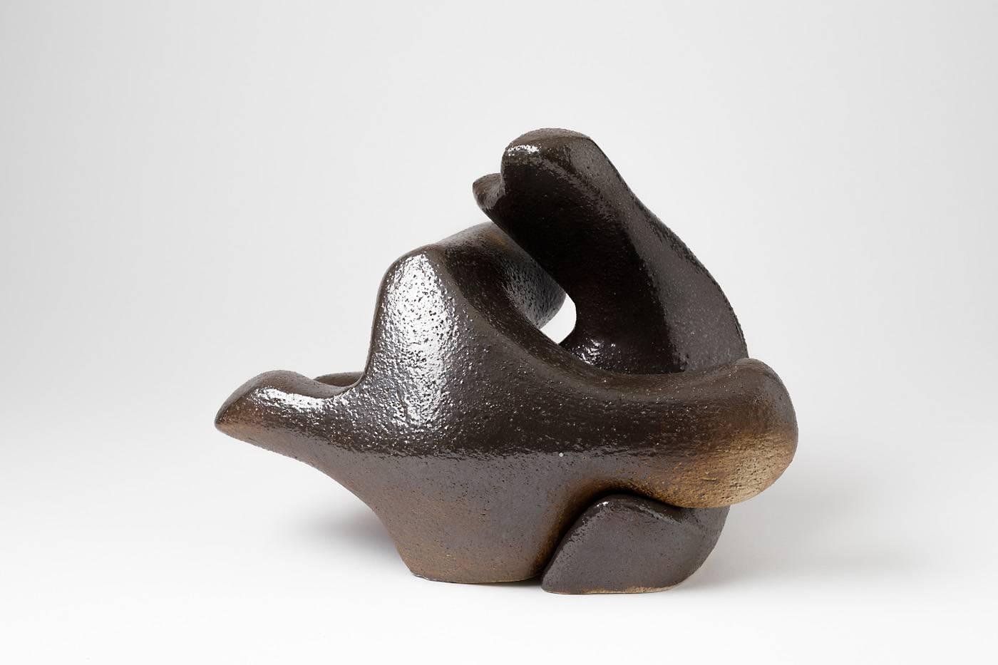 Elegant Stoneware Abstract Sculpture by Tim Orr 1